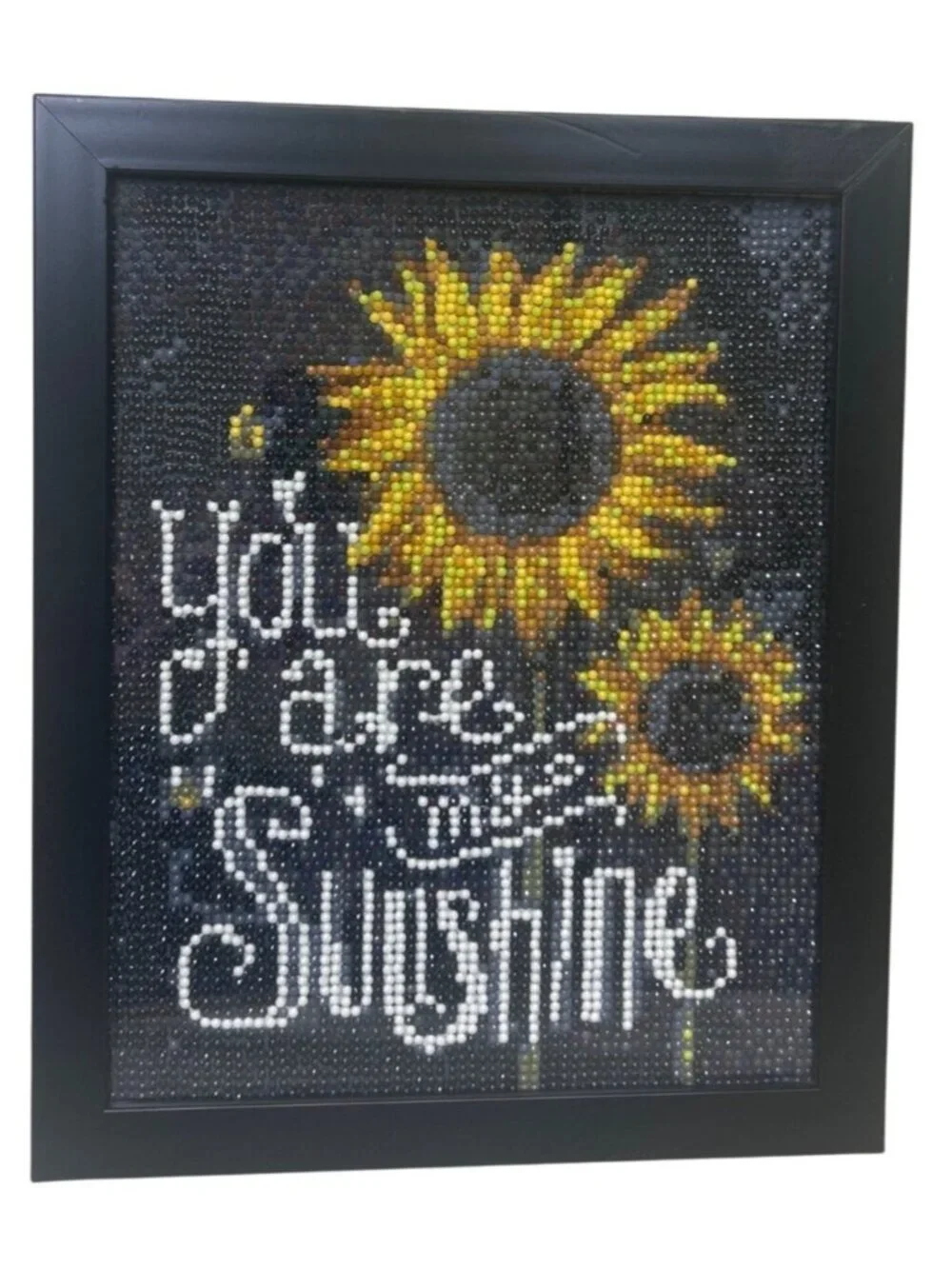 You Are My Sunshine Sunflower Diamond Painting Framed Wall Art Handmade Rustic